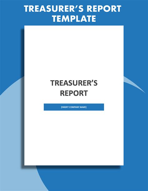 treasurer report template free download